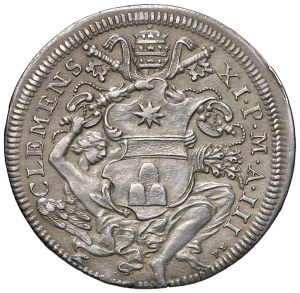 Italian Coins - STATO PONTIFICIO. Clemente XI (1700-1721). Mezza P...