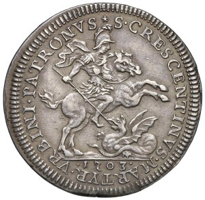 Italian Coins - STATO PONTIFICIO. Clemente XI (1700-1721). Mezza P...