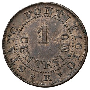 Italian Coins - PAPAL STATES. Pius IX (1846–1870). 1 centesimo ...