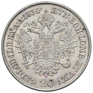 Monety świata – AUSTRIA. Franciszek I (1792–1835). 20 kreuzerów 1834....