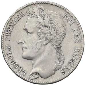 World Coins - BELGIUM. Leopold I (1831–1865). 5 Francs, 1847. AG...