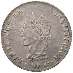 World Coins - BOLIVIA. Republic 8 Soles 1863 PTS-FP Potosí. AG...