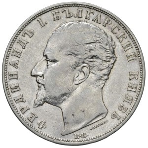 Monety świata – BUŁGARIA. Ferdynand I (1887–1918). 5 lewów 1894 KB...
