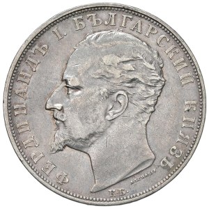Monety świata – BUŁGARIA. Ferdynand I (1887–1918). 5 lewów 1894 KB...