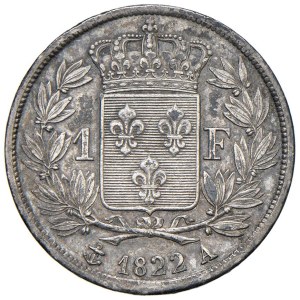 World Coins - FRANCIA. Luigi XVIII (1815-1825). 1 Franco 1822 A....