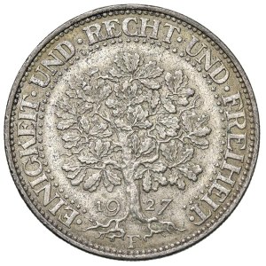 World Coins – DEUTSCHLAND. Weimarer Republik 5 Mark 1927 F. AG (g ...
