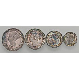 World Coins - GRAN BRETAGNA. Vittoria (1837-1901). Maundy sets 1...