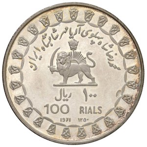 World Coins - IRAN. Reza Pahlavi (1941–1979). 100 rials, 1971. AG...
