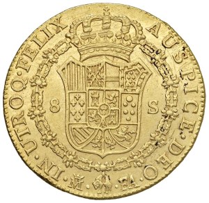 World Coins - SPAGNA. Carlo IV (1788-1808). 8 Escudos 1802 FA. M...