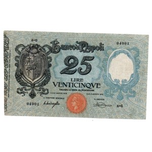 Italian Banknotes - HISTORIC BANKS. Banco di Napoli Banknotes in a holder...