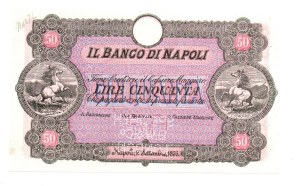 Italian Banknotes - ANTICHE BANCHE. Banco di Napoli Biglietti al porta...