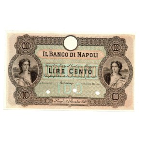 Italian Banknotes - HISTORIC BANKS. Banco di Napoli Banknotes in a holder...