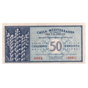 Italian Banknotes - OCCUPATIONS. Cassa Mediterranea di credito per la ...