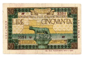 Italian Banknotes - OCCUPAZIONI. Rodi. Governo Provvisorio Delle Isole...