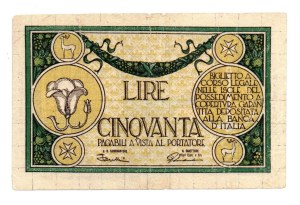Italian Banknotes - OCCUPAZIONI. Rodi. Governo Provvisorio Delle Isole...