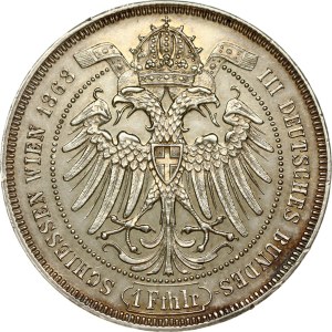 Rakouský střelecký taler z roku 1868, třetí německé střelecké závody