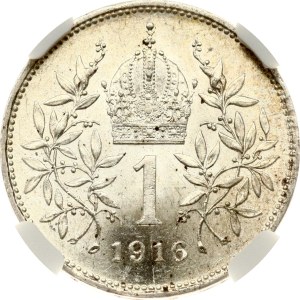 Österreich 1 Corona 1916 NGC MS 62