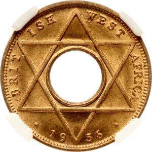 British West Africa 1/10 Penny 1956 NGC MS 65 RD