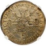 France 1/2 Ecu 1704 A NGC AU 58 TOP POP