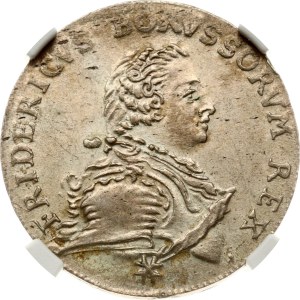 Allemagne, Prusse, 1/6 de taler, 1752 A, NGC MS 63