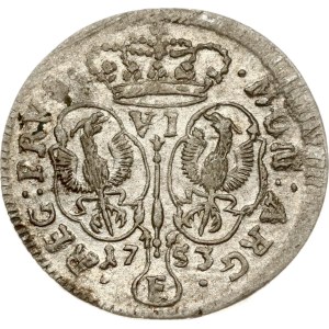 Allemagne, Prusse, 6 Groscher, 1753 E