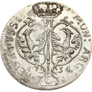 Allemagne, Prusse, 6 Groscher, 1754 E