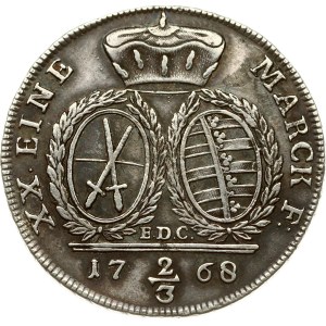 Germany Saxony 2/3 Taler 1768 EDC