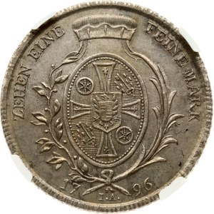 Germany Mainz Taler 1796 FS//IA NGC AU 58