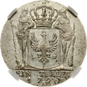 Allemagne, Prusse, thaler de 1796 A, NGC AU 55
