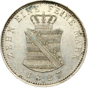 Germany Saxony Taler 1827 S