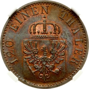 Germany Prussia 3 Pfennige 1869 A NGC MS 64 BN