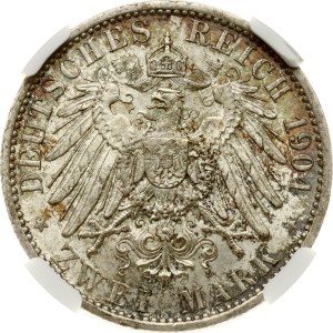 Germany Prussia 2 Mark 1904 A NGC MS 63