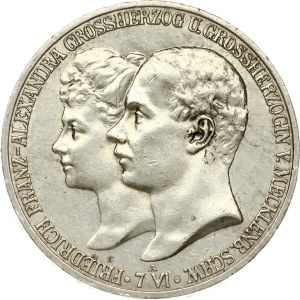 Allemagne, Mecklembourg-Schwerin, 5 marks, 1904, Un mariage