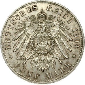Allemagne, Mecklembourg-Schwerin, 5 marks, 1904, Un mariage