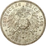 Germany Saxe-Weimar-Eisenach 5 Mark 1908 Jena University