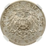 Germany Saxony 5 Mark 1909 Leipzig University NGC MS 65
