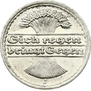Allemagne, République de Weimar, 50 pfennigs, 1920 J