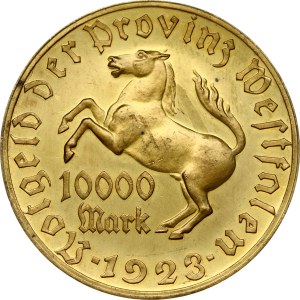 Niemcy, Republika Weimarska, Westfalia, 10 000 marek, 1923 r., baron vom Stein