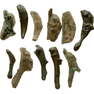 Greece Skythia Olbia Dolphin ND (500 - 400 BC) Lot of 11 coins