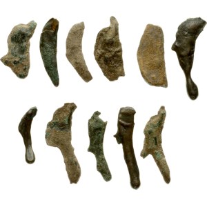 Greece Skythia Olbia Dolphin ND (500 - 400 BC) Lot of 11 coins
