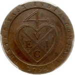 India British Madras 1/48 Rupee 1794 PCGS PR 63 BN