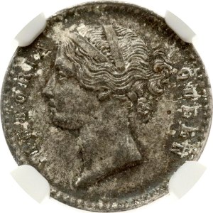 India British 2 Annas 1841 NGC MS 64