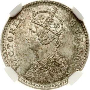 India British 2 Annas 1862 (C) NGC MS 64