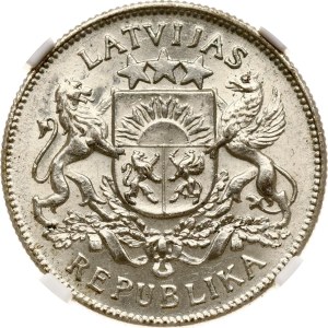 Latvia 2 Lati 1925 NGC MS 63