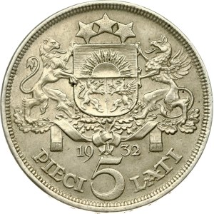 Lettonia, 5 lats, 1932