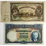 Latvia 50 Latu 1934 & 20 Latu 1935 Lot of 2 pcs