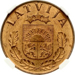 Latvia 2 Santimi 1937 NGC MS 64 RB