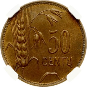 Litauen 50 Centu 1925 NGC MS 63