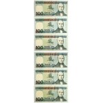 Lithuania 100 Litu 1991 Simonas Daukantas Lot of 6 pcs