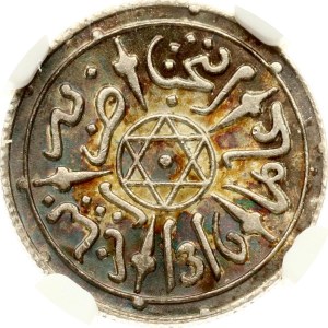 Morocco 1/2 Dirham 1316 (1898) NGC MS 65